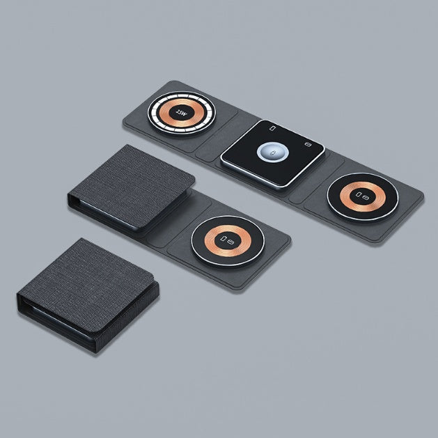 3-in-1 Magnetic Wireless Charger Foldable Fast Charger for Apple Devices